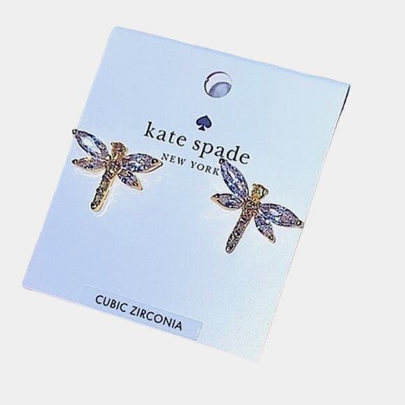 Kate Spade Greenhouse Dragonfly Cubic Zirconia Earrings Set - Picture 5 of 5